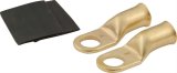 QuickCar Crimp-Solder Power Rings 57-550 Battery Terminals, 3/8 in. Copper Ring Lug, 2 AWG, with Heat Shrink Tubing, Pair thumbnail 1