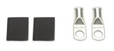 QuickCar Crimp-Solder Power Rings 57-550 Battery Terminals, 3/8 in. Copper Ring Lug, 2 AWG, with Heat Shrink Tubing, Pair thumbnail 2