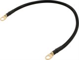 QuickCar Ground Cables 57-1809 Battery Cable, Ground, 4-gauge Copper, Black PVC Jacket, Eyelet Ends, 18 in. Length, Each thumbnail 1