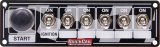 QuickCar Ignition Control Panels 50-165 Panel, Waterproof, Aluminum, 7.0 in. Width, 2.0 in. Height, 6-Switches, Each thumbnail 1