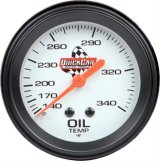 QuickCar Standard Gauges 611-6009 Gauge, Oil Temperature, 140-280 Degrees F, 2 5/8 in., White Face, Analog, Mechanical, Each thumbnail 1