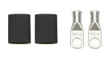 QuickCar Crimp-Solder Power Rings 57-520 Battery Terminals, 5/16 in. Copper Ring Lug, 4 AWG, with Heat Shrink Tubing, Pair thumbnail 2