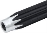 QuickCar Suspension Tubes 62-210 Tube, Aluminum, Black, Scalloped, 21.0 in. Length, 1.125 in. Diameter, 5/8 in.-18 RH/LH, Each thumbnail 1