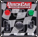 QuickCar Ignition Control Panels 50-022 Panel, Waterproof, Aluminum, 4.625 in. Width, 4.375 in. Height, 2-Switches, Lighted, Each thumbnail 1