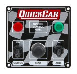 QuickCar Ignition Control Panels 50-022 Panel, Waterproof, Aluminum, 4.625 in. Width, 4.375 in. Height, 2-Switches, Lighted, Each thumbnail 2