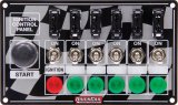 QuickCar Ignition Control Panels 50-164 Panel, Aluminum, 7.0 in. Width, 4.0 in. Height, 6-Switches, Lighted, Each thumbnail 1