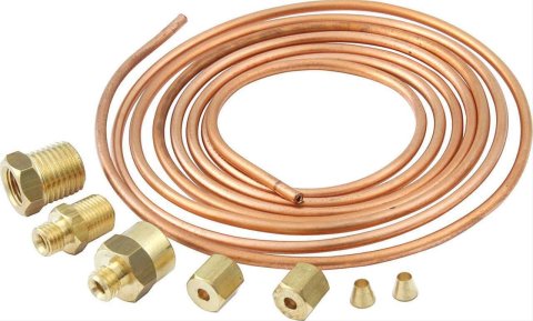 QuickCar Gauge Supply Line Kits 61-7101 Copper 6' Tubing Kit w/Ferrules thumbnail 1