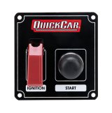 QuickCar Ignition Control Panels 50-803 Electrical Switch Panels, Panels, 2 Switches, Push Button, Starter Switch, Aluminum, Black, Dash Mount, Each thumbnail 3