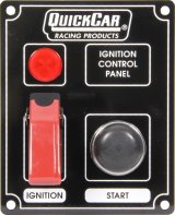 QuickCar Ignition Control Panels 50-853 ICP – Flip Cover Switch, Start Button, & 1 Pilot Light Black thumbnail 1