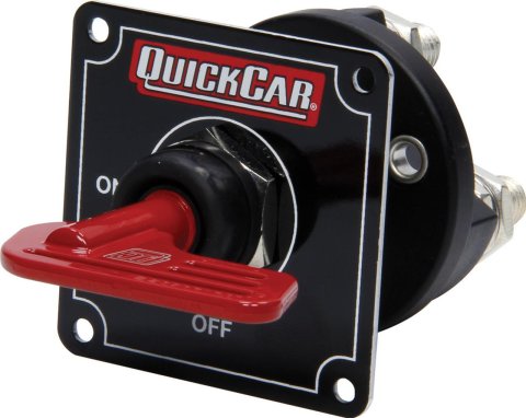 QuickCar Master Disconnect Switches 55-030 Battery Switch,Manual, MDS10, Rotary, 160 Amp, Black Mount Panel, Removable Key, Each thumbnail 1