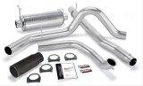 Banks Power Monster Exhaust Systems 48653-B System, Exhaust, Turbo-Back, Stainless Steel, Single Exit, Passenger, Black Tip, Ford, 7.3L, Excursion, Kit thumbnail 2