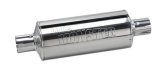 Banks Power Monster Mufflers 53274 Muffler, Muffler, Stainless Steel, Polished, Round Case, Single Exit, Center, 4.00 in. Inlet, 4.00 in. Outlet, Each thumbnail 2