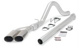 Banks Power Monster Exhaust Systems 49793 System, Exhaust, Particulate Filter Back, Stainless, Natural, Single Exit, Driver Side, Dual Slant Rear, Chrome Tip, Ford, 6.7L, Kit thumbnail 1