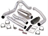 Banks Power Monster Exhaust Systems 48786-B System, Exhaust, Cat-back, Stainless Steel, Single Exit, Rear Turn Out, Black Tip, Ford, 6.0L, Stroke, Automatic, Kit thumbnail 2