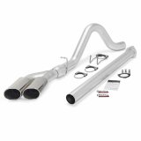 Banks Power Monster Exhaust Systems 49789 System, Exhaust, Particulate Filter Back, Stainless, Natural, Single Exit, Passenger Side, Turnout, Chrome Tip, Ford, 6.7L, Kit thumbnail 2