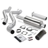Banks Power Monster Exhaust Systems 48937-B System, Exhaust, Cat-Back, Stainless Steel, Single Exit, Rear Side Turnout, Black Tip, Chevy, GMC, 6.6L, Catalytic Converter, Kit thumbnail 1