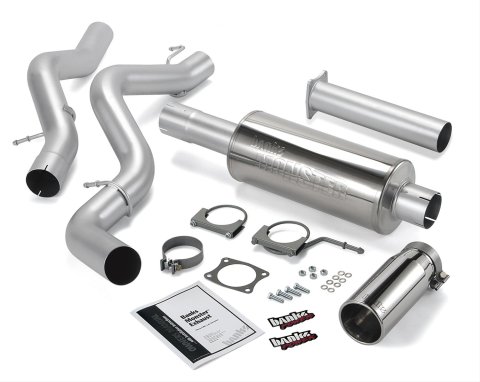Banks Power Monster Exhaust Systems 48633 System, Exhaust, Cat-Back, Stainless Steel, Single Exit, Passenger Side, Chrome Tip, Chevy, GMC, 6.6L, Kit
