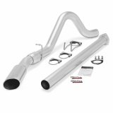 Banks Power Monster Exhaust Systems 49788 System, Exhaust, Particulate Filter Back, Stainless, Natural, Single Exit, Passenger Side, Turnout, Chrome Tip, Ford, 6.7L, Kit thumbnail 1