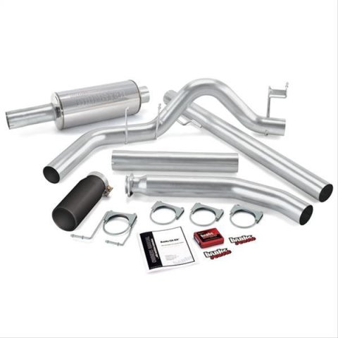 Banks Power Dodge 1998-2000 5.9L Cummins Git-Kits 49357-B Performance Package, Git-Kit, Monster Exhaust System, Single Exit, Chrome Tip, OttoMind Tuner, Ram, 5.9L, Cummins, Kit