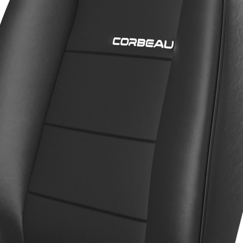 Corbeau Moab Black Vinyl Seat 70011PR Sport Seats , Vinyl/Black Cloth Pair thumbnail 3