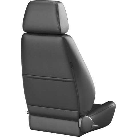 Corbeau Sport Black Vinyl Seat 90011PR Bucket and Bench Seats, Seats, Adjustable Bucket, Vinyl, Black, Stitching, Cloth Insert, Lever Recline, Pair thumbnail 2