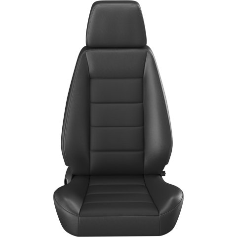 Corbeau Sport Black Vinyl Seat 90011PR Bucket and Bench Seats, Seats, Adjustable Bucket, Vinyl, Black, Stitching, Cloth Insert, Lever Recline, Pair thumbnail 3