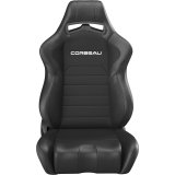 Corbeau LG1 Wide Racing Black Cloth Seat 25501WPR Seats, Racing, Reclining Bucket, Steel, Cover, Black, Lever Recline, Front, Pair thumbnail 3