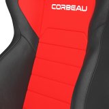 Corbeau LG1 Racing Black Cloth Seat 25507PR Seats, Racing, Reclining Bucket, Steel, Black, Cover, Red Insert, Stitching, Lever Recline, Front, Pair thumbnail 1