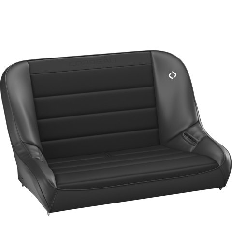 Corbeau Baja Suspension Black Vinyl Bench Seat 64002B Sport Seats , 40" Vinyl/Black Cloth thumbnail 4