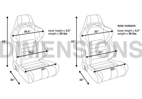 Corbeau LG1 Racing Black Leather Seat L25501PR Bucket and Bench Seats, Seats, Adjustable Bucket, Leather, Black, Stitching, Lever Recline, Pair thumbnail 1