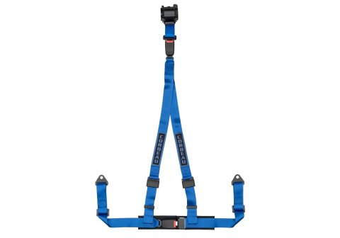 Corbeau Double Release Retractable 3-Point Harness 43305B Harness, Release, Retractable, 3-Point, Pull Down, Nylon, Blue, 2 in. Width, OEM Style Latch, Bolt-in, Each thumbnail 1