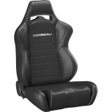 Corbeau LG1 Racing Black Seat 25502PR Bucket and Bench Seats, Seats, Vinyl, Stitching, Lever Recline, Pair thumbnail 4