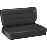 Corbeau Safari Black Vinyl Bench Seat 60010 Bucket and Seats, Seats, Vinyl, Black, Stitching, Jeep, Each thumbnail 4