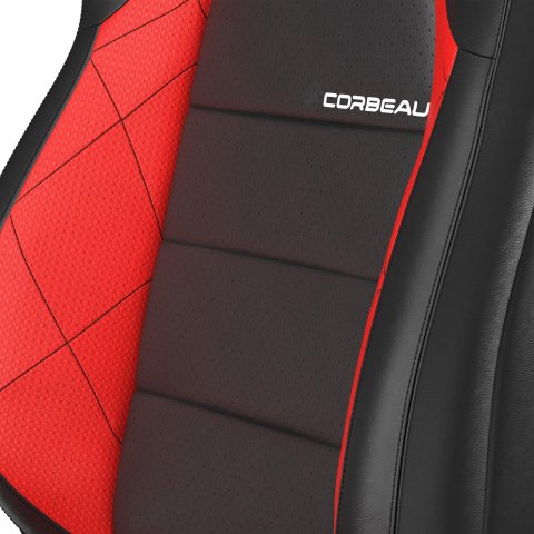 Corbeau Race Reclining Trailcat Black/red Seat 44917PR Bucket and Bench Seats, Seats, Adjustable Bucket, Vinyl, Black/Red HD, Black Stitching, Lever Recline, Pair