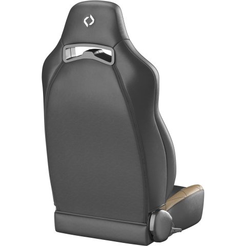 Corbeau Race Reclining Trailcat Black/beige Seat 44914PR Bucket and Bench Seats, Racing Seats, Black/Beige Vinyl, Black Stitching, Lever Recline, Pair thumbnail 4