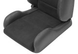 Corbeau GTS II Black Leather Seat L20301PR Bucket and Bench Seats, Seats, Reclining Bucket, Lever Recline, Leather, Black, Stitching, Pair thumbnail 2