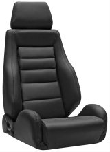 Corbeau GTS II Black Leather Seat L20301PR Bucket and Bench Seats, Seats, Reclining Bucket, Lever Recline, Leather, Black, Stitching, Pair thumbnail 5