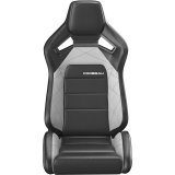 Corbeau Sportline RRX Black Vinyl Seat 55090PR Bucket Seats, RRX, Black/Gray, Vinyl, Reclining, Pair thumbnail 3