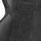 Corbeau LG1 Wide Racing Black Suede Seat S25501WPR Bucket and Bench Seats, Seats, Adjustable Bucket, Suede, Black, Stitching, Lever Recline, Pair thumbnail 1