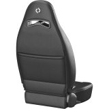 Corbeau Moab Black Vinyl Seat 70019PR Bucket and Bench Seats, Seats, Reclining Bucket, Lever Recline, Vinyl, Black, Stitching, Gray Cloth Insert, Pair thumbnail 2