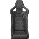 Corbeau Sportline RRB Black Seat 84912PR Bucket and Bench Seats, Racing Seats, Vinyl/Carbon Diamond Stitching, Lever Recline, Pair thumbnail 4