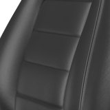 Corbeau Sport Black Vinyl Seat 90010PR Bucket and Bench Seats, Seats, Adjustable Bucket, Vinyl, Black, Stitching, Lever Recline, Pair thumbnail 1