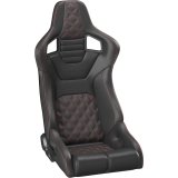 Corbeau Sportline RRB Black Seat 84917PR Bucket and Bench Seats, Racing Seats, Vinyl/Carbon Diamond Red Stitching, Lever Recline, Pair thumbnail 4