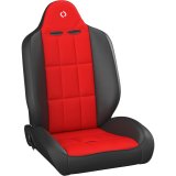 Corbeau Baja RS Suspension Black Vinyl Seat 66407PR Sport Seats , Vinyl/Red Cloth Pair thumbnail 4