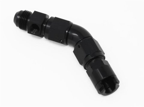 Aeromotive Fuel System Plumbing Kits 65604 Adapter Kit, 45-Deg, 3/8 Female Quick Connect to AN-08 Flare, w/ 1/8-FNPT Port