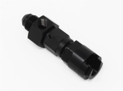 Aeromotive Fuel System Plumbing Kits 65605 Adapter Kit, 3/8 Female Quick Connect to AN-08 Flare, w/ 1/8-FNPT Port