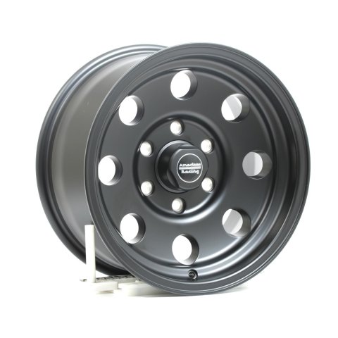 American Racing AR172 Baja Black Wheels 16x8 Wheel, Baja, Aluminum, Matte Black, 16 in. x 8 in., 6 x 5.50 in. Bolt Circle, 4.50 in. Backspace thumbnail 1