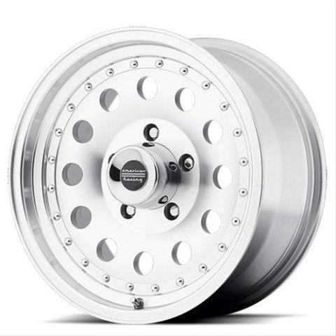 American Racing AR62 Outlaw II Silver Wheels 14x6 Wheel, AR62, II, Aluminum, Natural, 14 in. x 6 in., 5 x 4.50 in. Bolt Circle, 3.75 in. Backspace, Each thumbnail 2