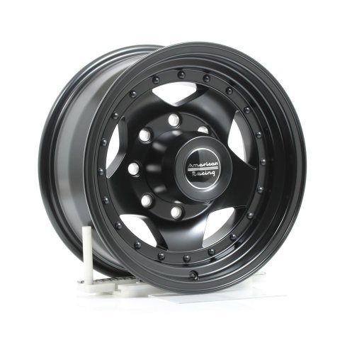 American Racing AR23 Black Wheels 16x7 Wheel, AR23, Aluminum, Matte Black, 16 in. x 7.0 in., 8 x 6.50 in. Bolt Circle, 3.760 in. Backspace, Each thumbnail 1