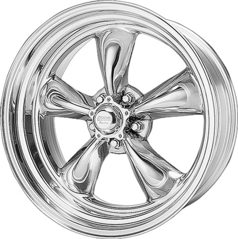 American Racing VN515 Polished Torq-Thrust II One-Piece Wheels 15x7 Wheel, One-Piece, Aluminum, Polished, 15 in. x 7 in., 5 x 4.75 in. Bolt Circle, 3.750 in. Backspace, Each thumbnail 6
